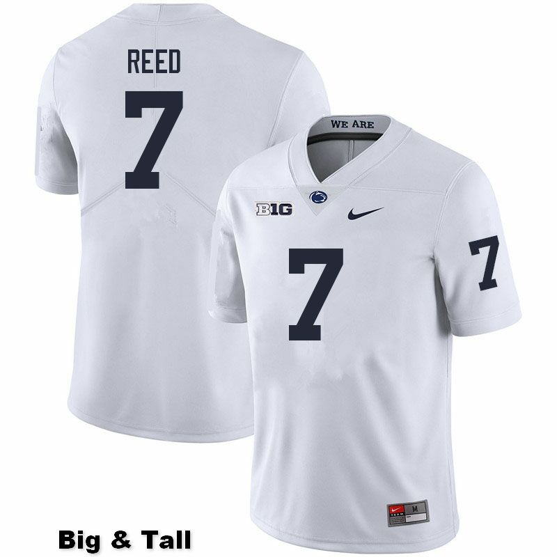NCAA Nike Men's Penn State Nittany Lions Jaylen Reed #7 College Football Authentic Big & Tall White Stitched Jersey VHY5398XN